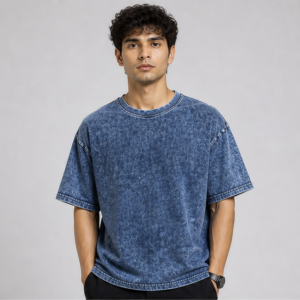 Blue Acid Wash Oversized T-shirt