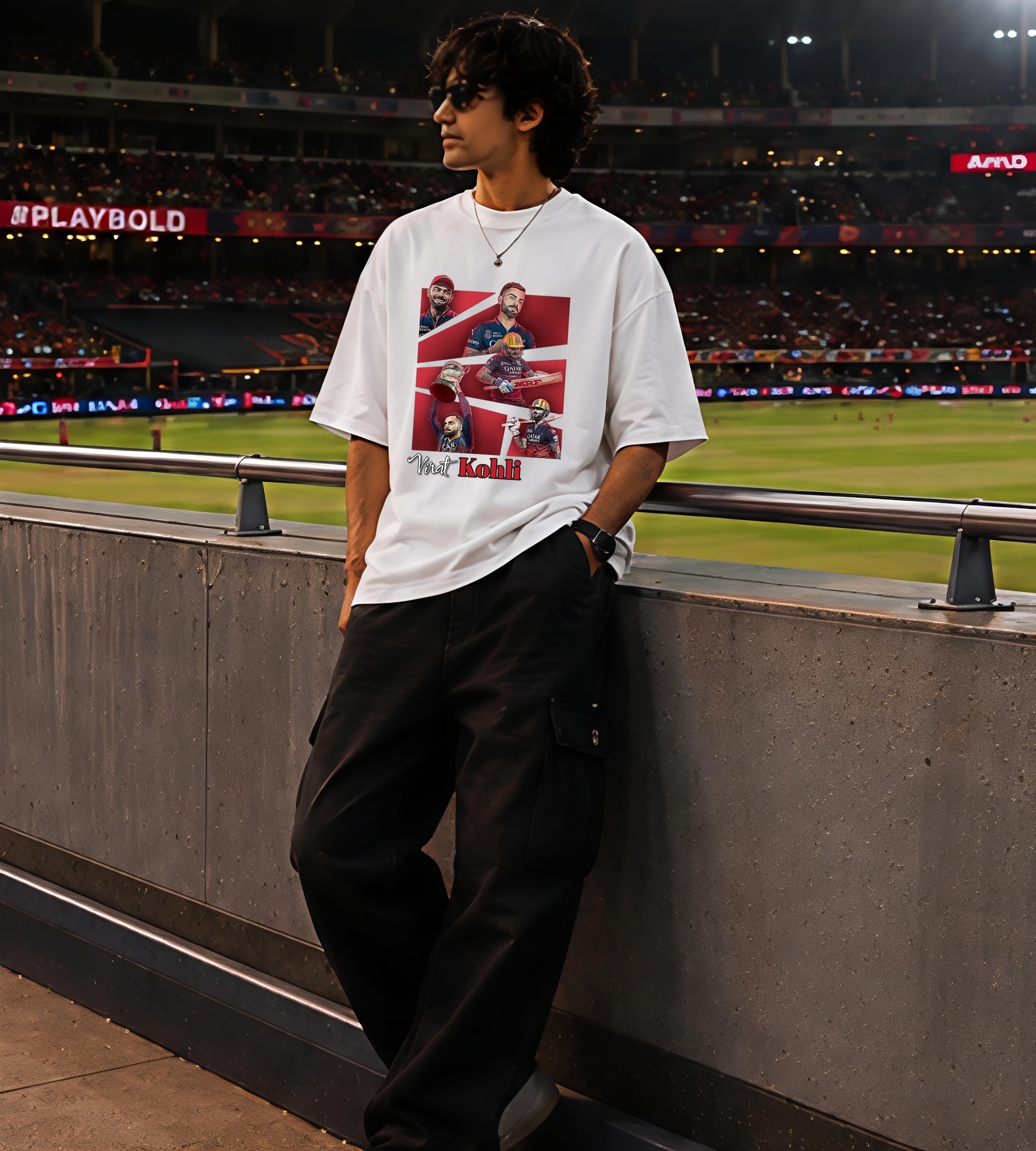 RCB Fan Black & White T- Shirt - Image 4