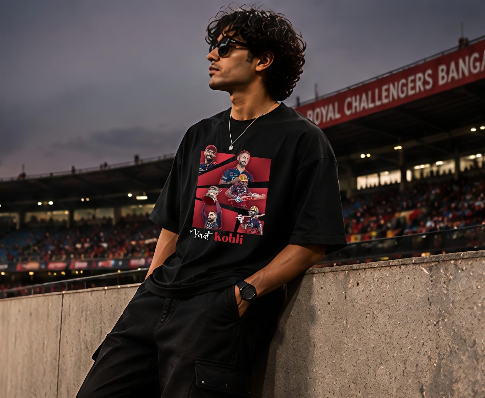 Hepton Black RCB T shirt.